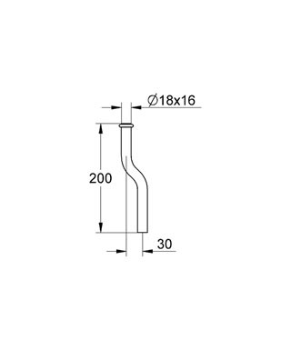 Obrázek GROHE Pisoárová splachovací trubka chrom #37038000