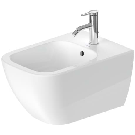 Obrázek DURAVIT Závěsný bidet 225815 Design by sieger design #2258150000 - Barva 00, Bílá Vysoký lesk, Počet otvorů pro armaturu na jednom umyvadle: 1 365 x 540 mm