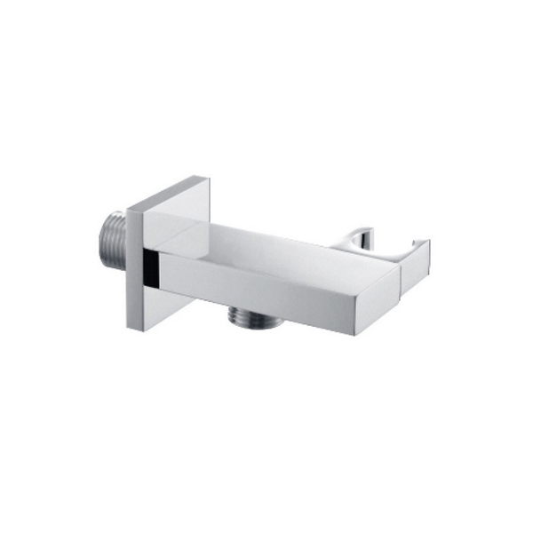 KREINER COMFORT nástěnné připojovací kolínko s držákem 1/2", zpětný ventil, chrom