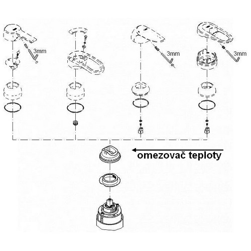 Obrázek GROHE Omezovač teploty chrom #46308000