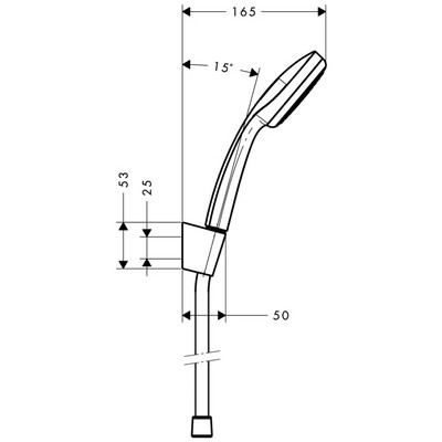 Obrázek HANSGROHE Croma 100 sada se sprchovým držákem Mono se sprchovou hadicí 160 cm chrom 27575000