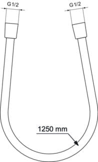 Obrázek IDEAL STANDARD Sprchová hadice Idealrain Atelier 1250 mm #BE125A2 - kartáčované zlato