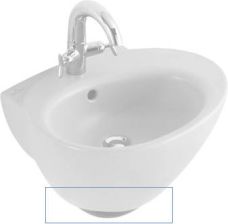 V&B AVEO polosloup k umyvadlu bílý #7213 00 01 - bílá