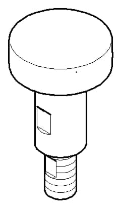 Obrázek DORNBRACHT Táhlo pro přepínač s knoflíkem Ø 26 x 47,3 mm - chromované #90310913900-00