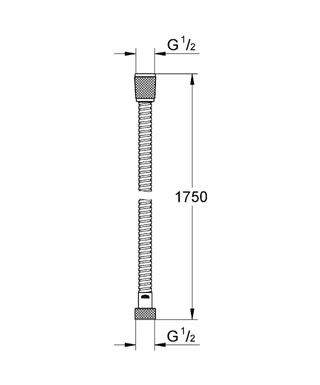 Obrázek GROHE VitalioFlex Metal 1750 Kovová sprchová hadice chrom #27503000