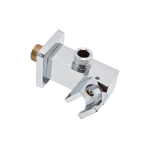 KREINER COMFORT nástěnné připojovací kolínko s držákem 1/2", se zpětným ventilem, chrom
