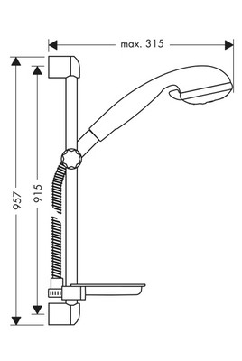 Obrázek HANSGROHE CROMA 2JET/UNICA S sprchový set 27770000 chrom