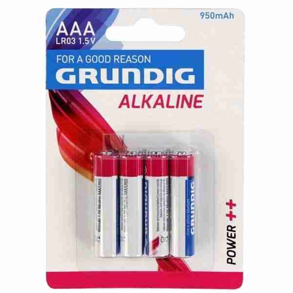 Obrázek Grundig alkalická baterie AAA, 950mAh, 4ks