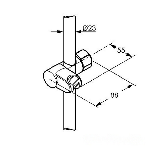 Obrázek KLUDI jezdec na sprchovou tyč 23 mm 6253505-00 chrom