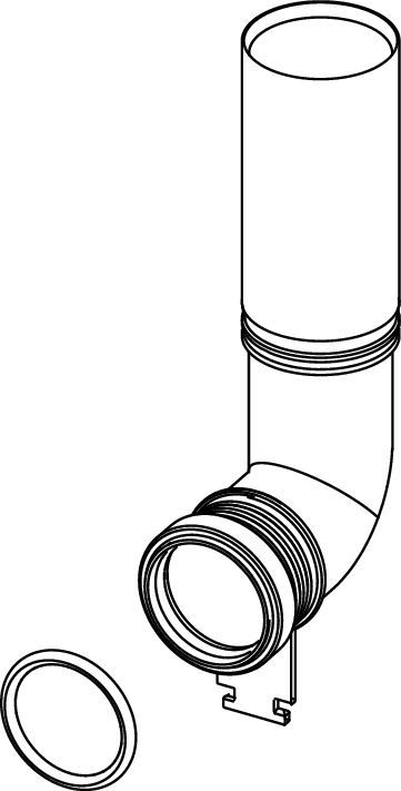 TECE ND splachovací trubice 185mm #9820099