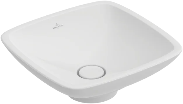 VILLEROY BOCH Loop & Friends Aufsatzwaschbecken, 430 x 430 x 118 mm, Weiß Alpin CeramicPlus, mit Überlauf #514910R1