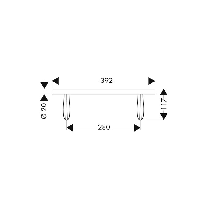 Obrázek HANSGROHE Axor Massaud madlo 42230000 chrom