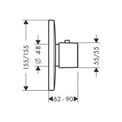 Obrázek HANSGROHE PURA VIDA Highflow termostat pod omítku 15772000 chrom