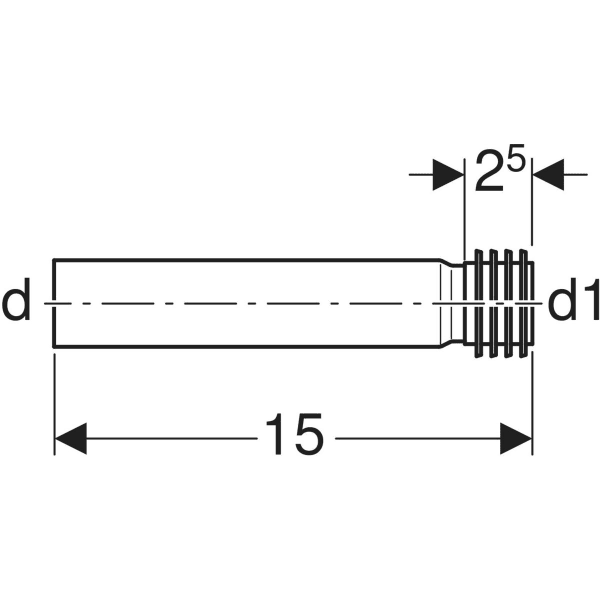 GEBERIT Prodloužení Geberit připojovací soupravy s manžetou #152.489.16.1