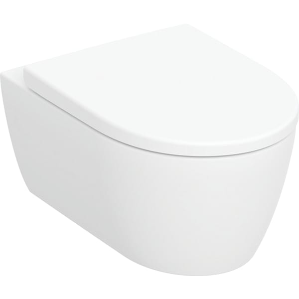 GEBERIT iCon Set závěsný klozet s nízkým splachováním, uzavřený, Rimfree, s WC sedátkem bílý 501.664.00.1