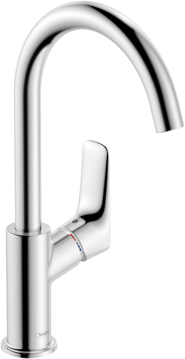 HANSGROHE Logis Páková umyvadlová baterie 210 s otočným výtokem a odtokovou soupravou s táhlem #71130000 - chrom