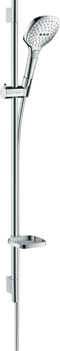 HANSGROHE Raindance Select E 120 Sprchová sada 3jet se sprchovou tyčí 90 cm a miskou na mýdlo #26621000 - chrom