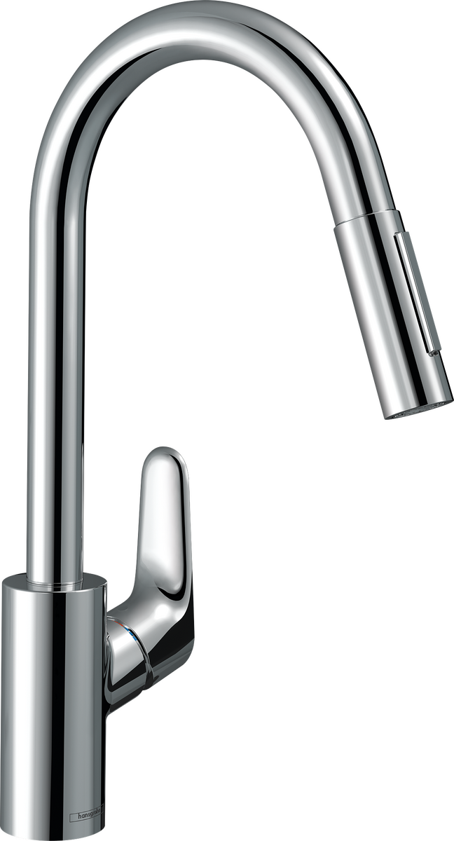 HANSGROHE Focus M41 Páková kuchyňská baterie 240, vytahovací sprška, 2jet #31815000 - chrom