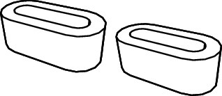 TECE ND pryžový doraz, sada 2ks #9820024