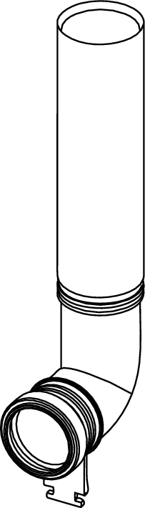 TECE ND splachovací trubice PP s těsněním #9820192