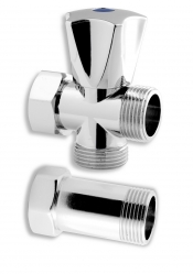 Meziventil pro pračku s mezikusem 3/4" x 3/4" #CF 3019