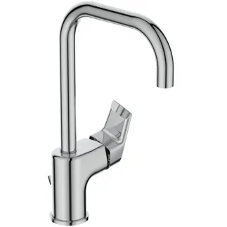 IDEAL STANDARD TESI - Umyvadlová baterie 100x207x289 mm, svislá vzdálenost ke středu výpusti 160 mm, chrom, 5 l/min (3 bary), s výsuvným odpadem - EasyFix, perlátor, skrytý perlátor, omezovač průtoku, EPD, povrch SmartShine #A6571AA - chrom