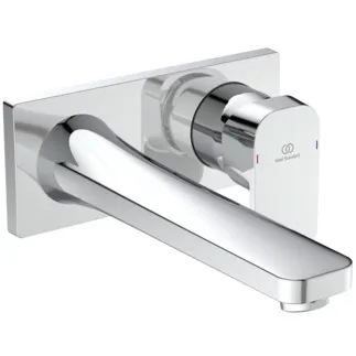 IDEAL STANDARD TONIC II - Nástěnná umyvadlová baterie 193x241x118 mm, svislá vzdálenost od středu výtoku 225 mm, chrom, nutná sada 1 (A5948), 5 l/min (3 bar), bez výsuvného odpadu - technologie Click, omezovač průtoku, EPD, povrchová úprava SmartShine #A6335AA - chrom