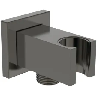 IDEAL STANDARD IDEALRAIN - Oblouk pro připojení na stěnu 55x65x55 mm v magnetické šedé barvě - PVD technologie #BC771A5 - Magnetic Grey