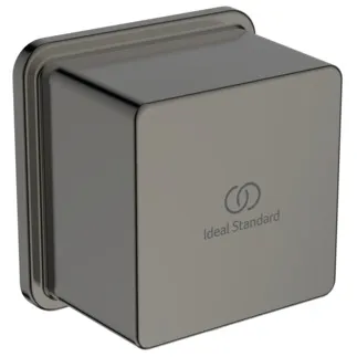 IDEAL STANDARD IDEALRAIN - Oblouk pro připojení na stěnu 59x60x59 mm v magnetické šedé barvě - PVD technologie #BC772A5 - Magnetic Grey