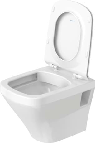 DURAVIT Sedátko pro WC 006371 Design by Matteo Thun & Antonio Rodriguez #0063710000 - Barva 00, Typ: Ve tvaru D, Bílá Vysoký lesk, Barva závěsů: Nerez 359 x 423 mm