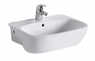 KOLO STYLE umyvadlo polozápustné 55x44,5cm s otv. #L21855 000 - bílá