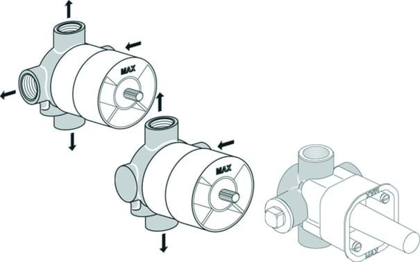 IDEAL STANDARD Doplňkový ventil - podomítkový 3-cestný ventil A2393NU