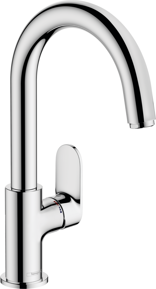 Obrázek HANSGROHE Vernis Blend Páková umyvadlová baterie s otočným výtokem a odtokovou soupravou s táhlem #71554000 - chrom