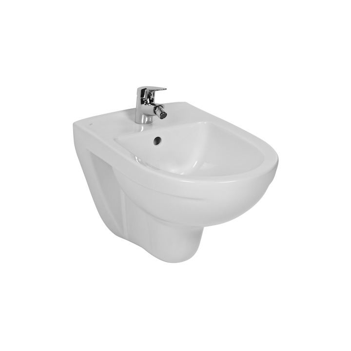 Obrázek JIKA Lyra Plus, bidet závěsný 53x36 cm s otvorem pro baterii, bez postranních otvorů přívod vody H8303810003021 bílý